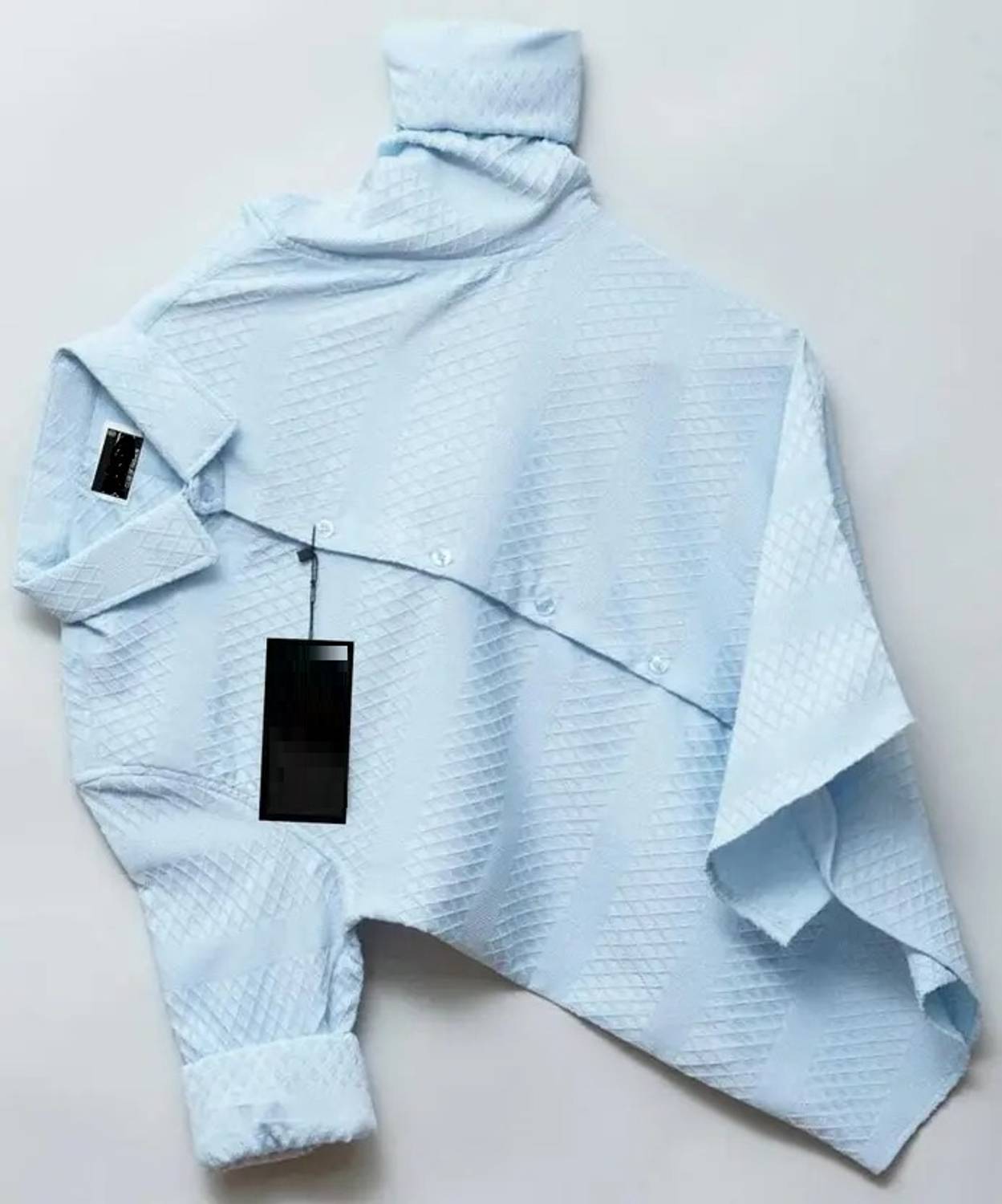 Voroxy Men Self Design Casual Light Blue Shirt
