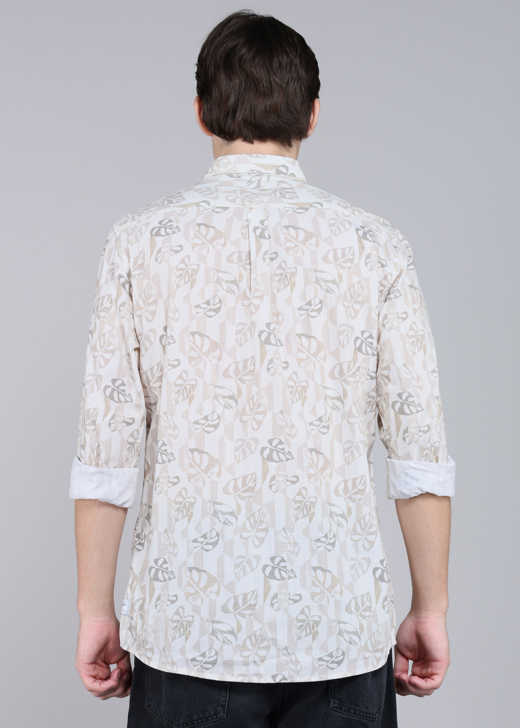 Image of Allen Solly Men Regular Fit Printed, Floral Print Spread Collar Casual Shirt
