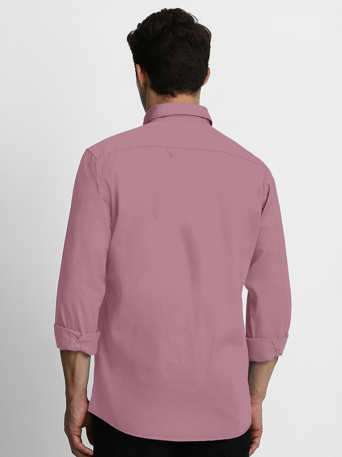 Image of SHIMAK Men Solid Formal Pink Shirt