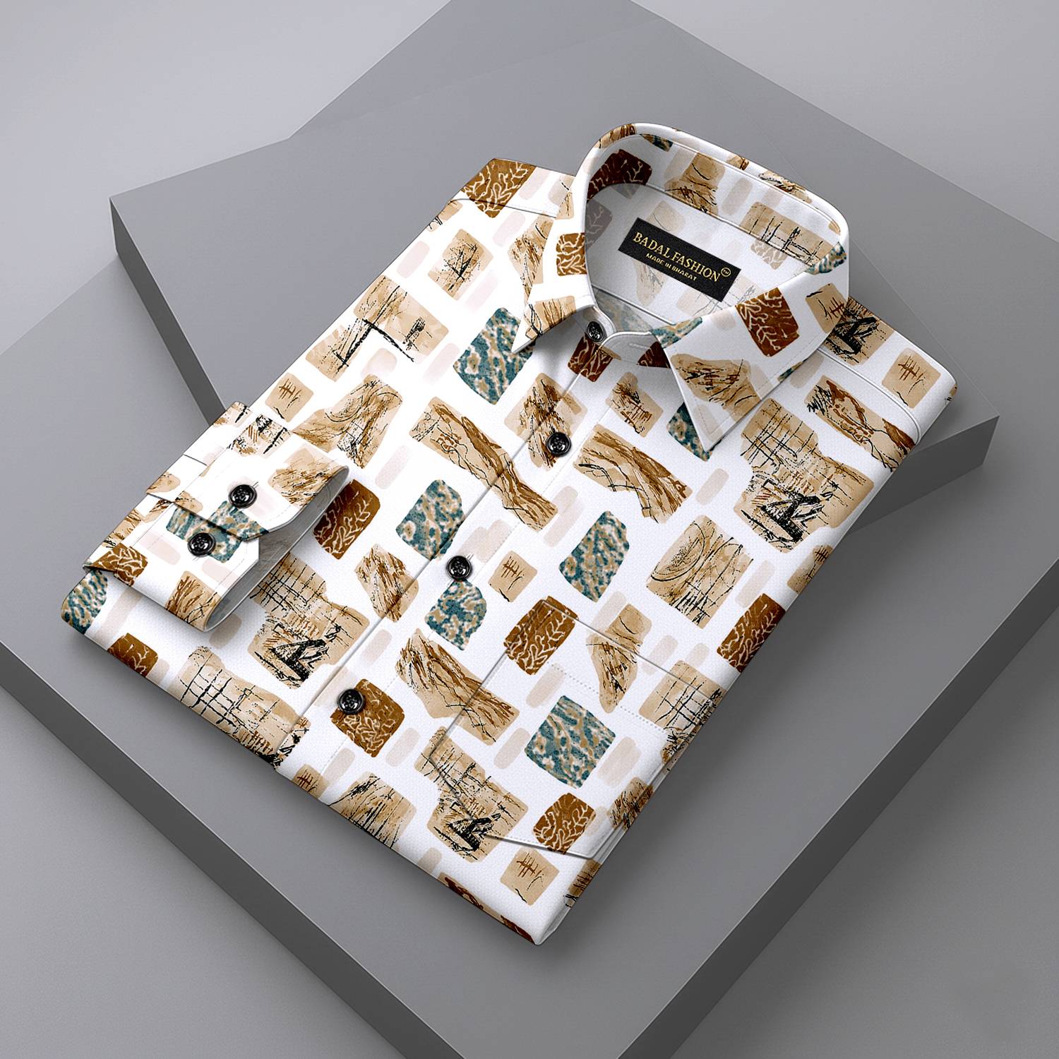 Badal Fashion Men Printed Casual Multicolor Shirt