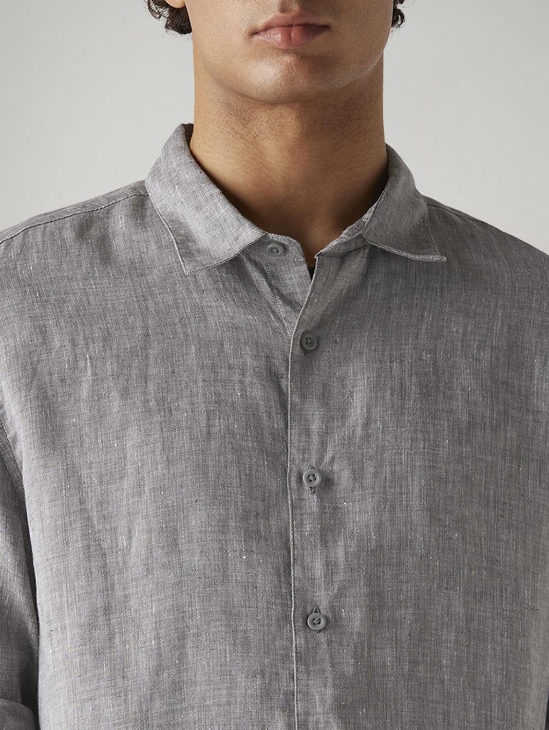 Image of LEVI'S Men Self Design Casual Grey Shirt