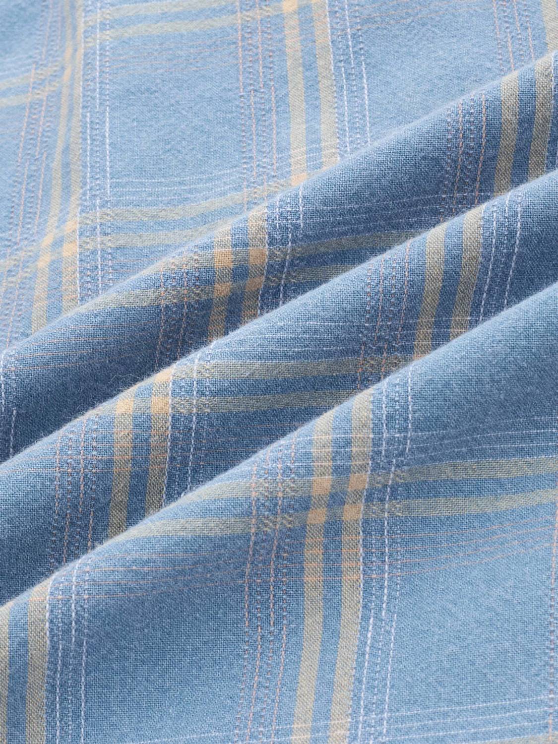 VASTRADO Men Checkered Blue Shirt - Image 3