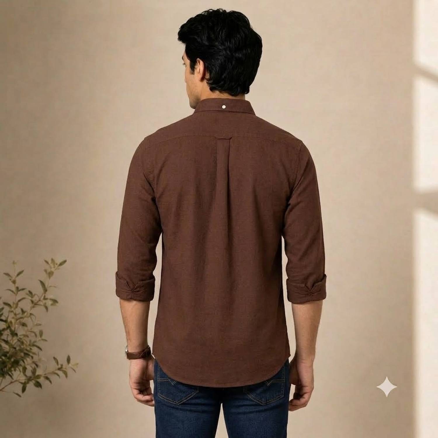 TPJ Mart Men Brown Casual Shirt - Image 2