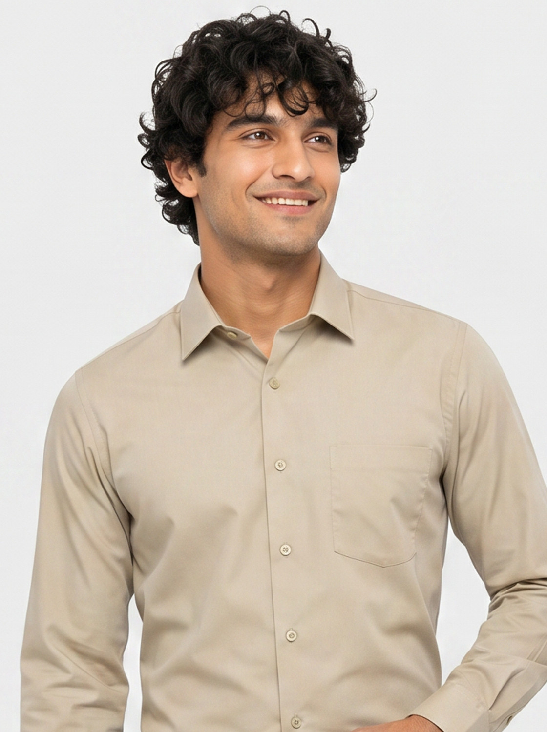 Image of Blackberrys Men Slim Fit Self Design Cut Away Collar Formal Shirt