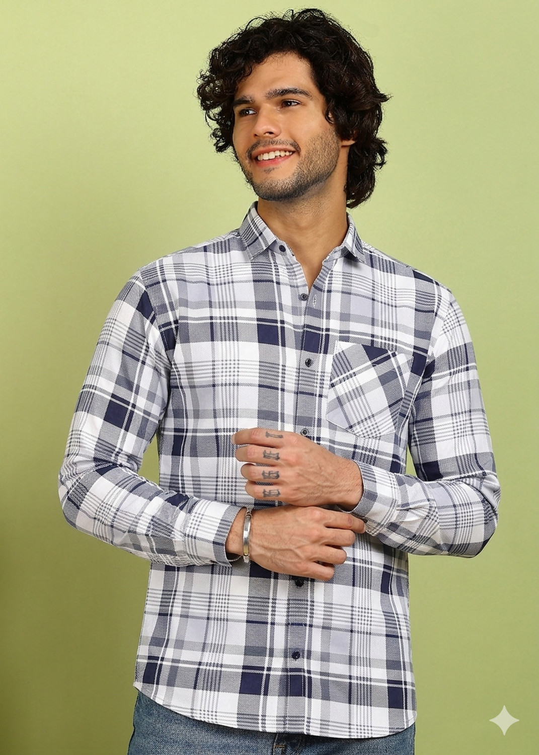 Image of METRONAUT Men Checkered Casual Multicolor Shirt