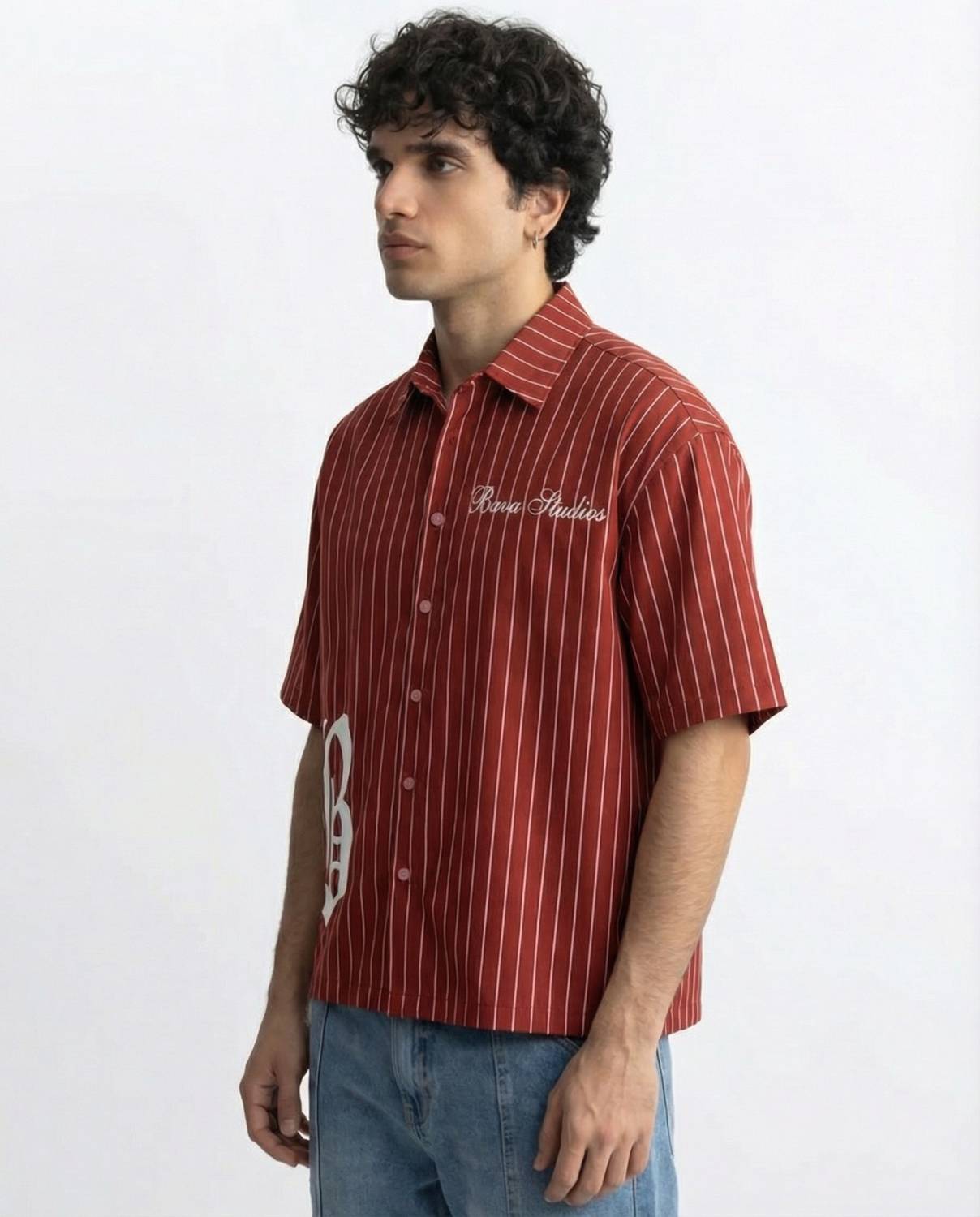 Bava Men & Women Red Striped Shirt - Image 3