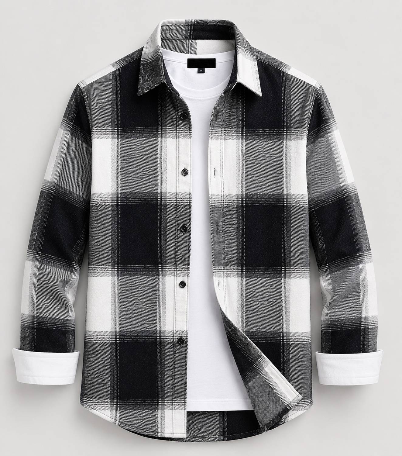 DIMMY Men Black Checkered Casual Shirt - Image 1