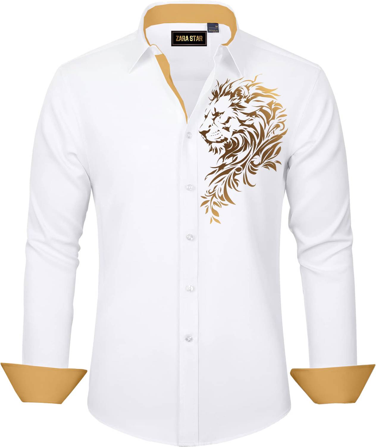 ZARA STAR Men Solid White Shirt