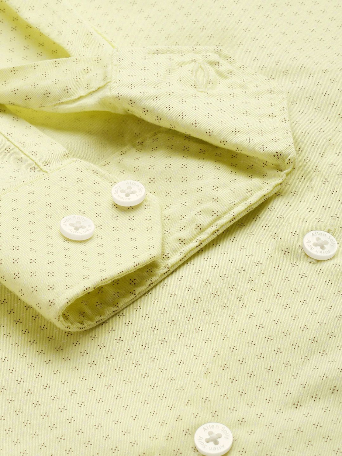 Image of Allen Solly Men Printed Casual Yellow Shirt