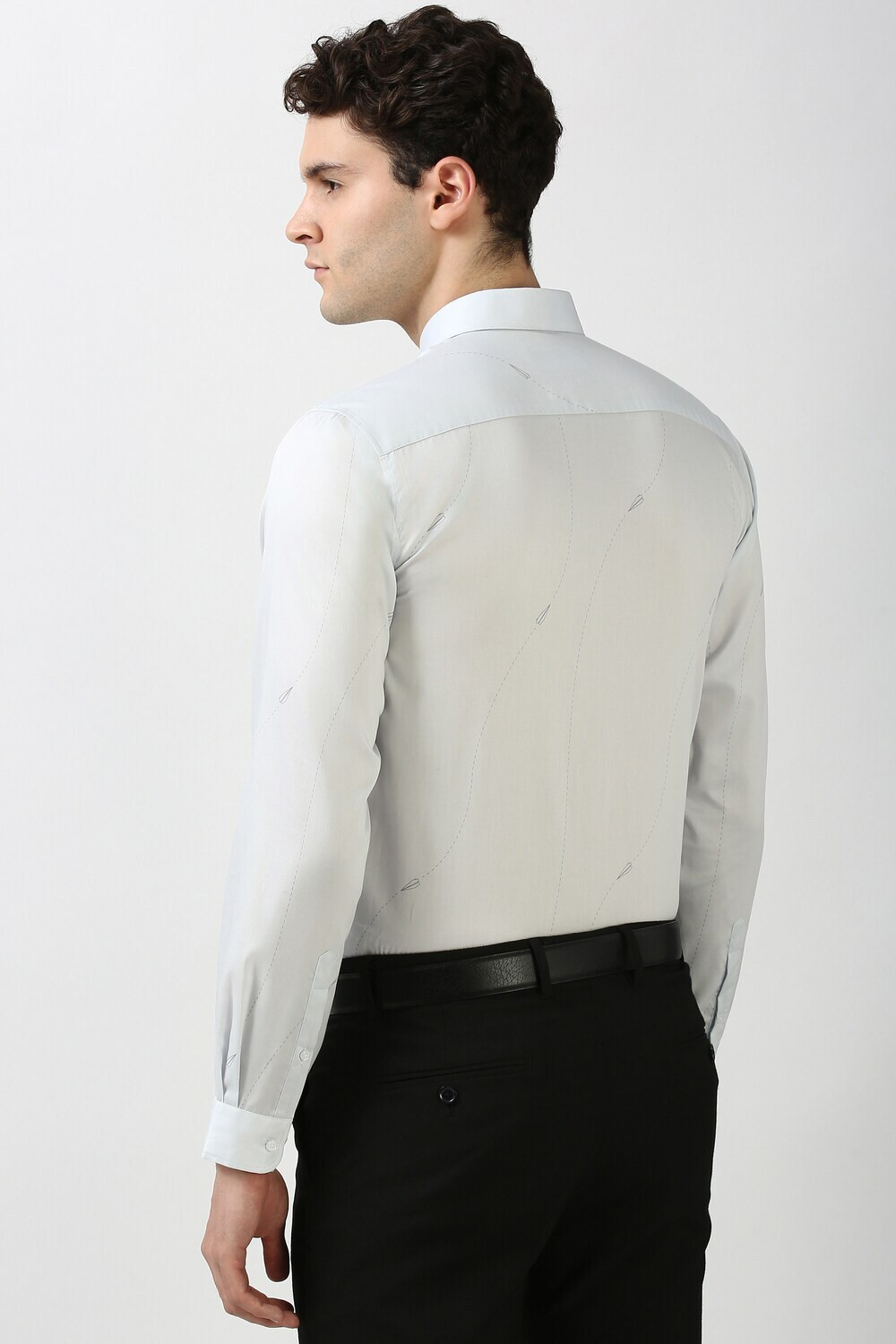 Image of PETER ENGLAND Men Solid Formal Light Blue Shirt