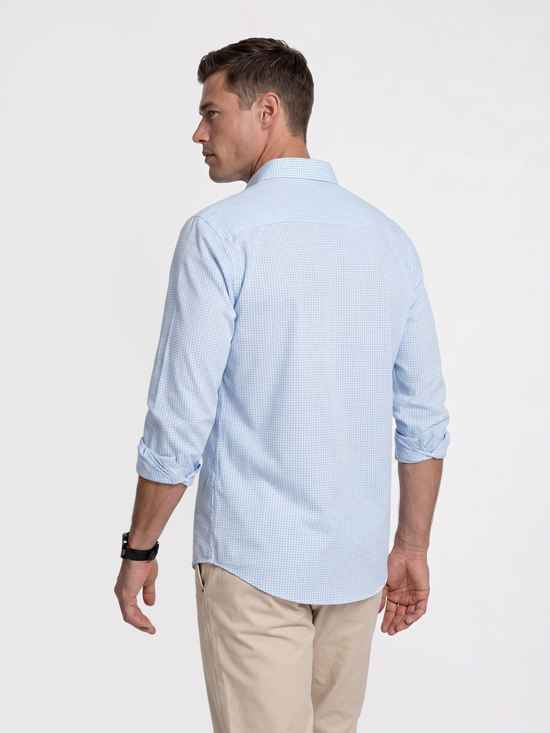 Image of French Connection Men Slim Fit Checkered Button Down Collar Casual Shirt