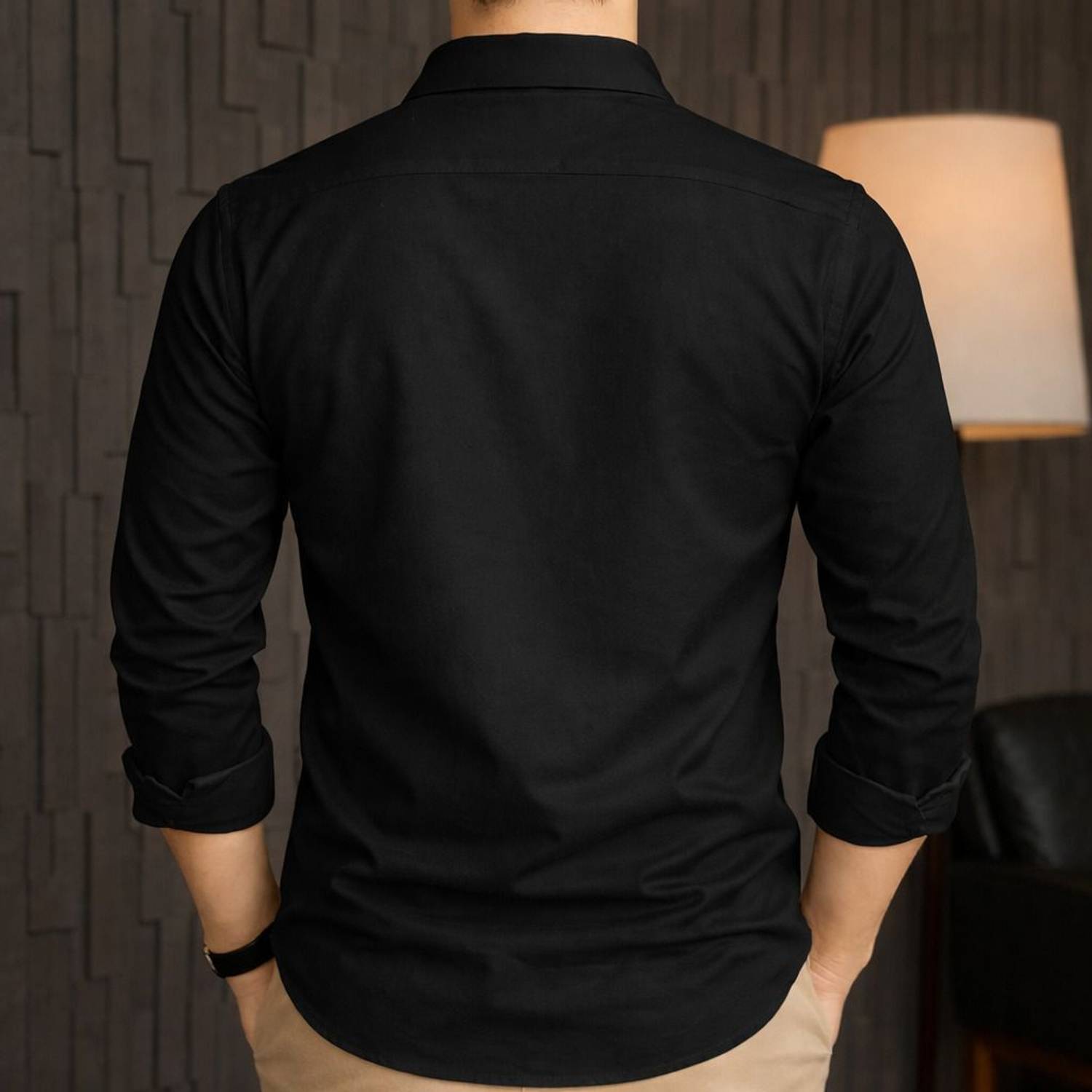 Shamrock Prime Men Black Formal Shirt - Image 2