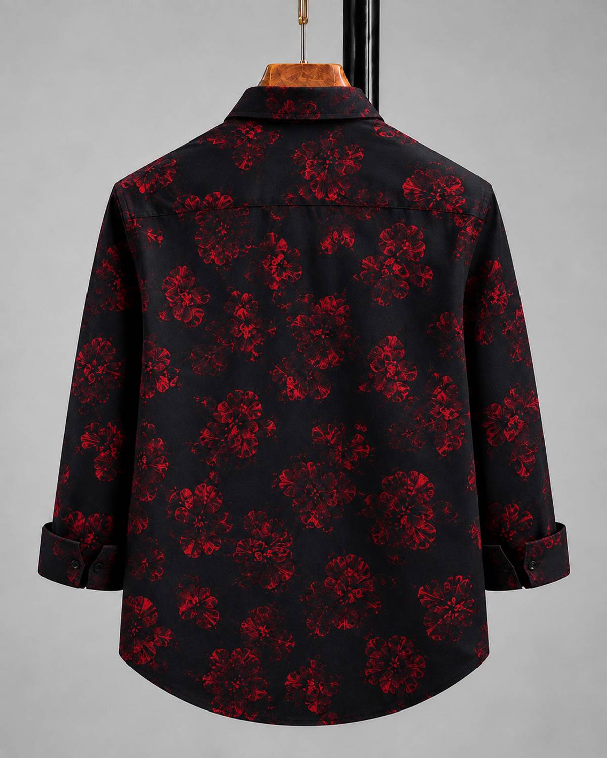 LEMBRIKA Men Black, Red Shirt - Image 2
