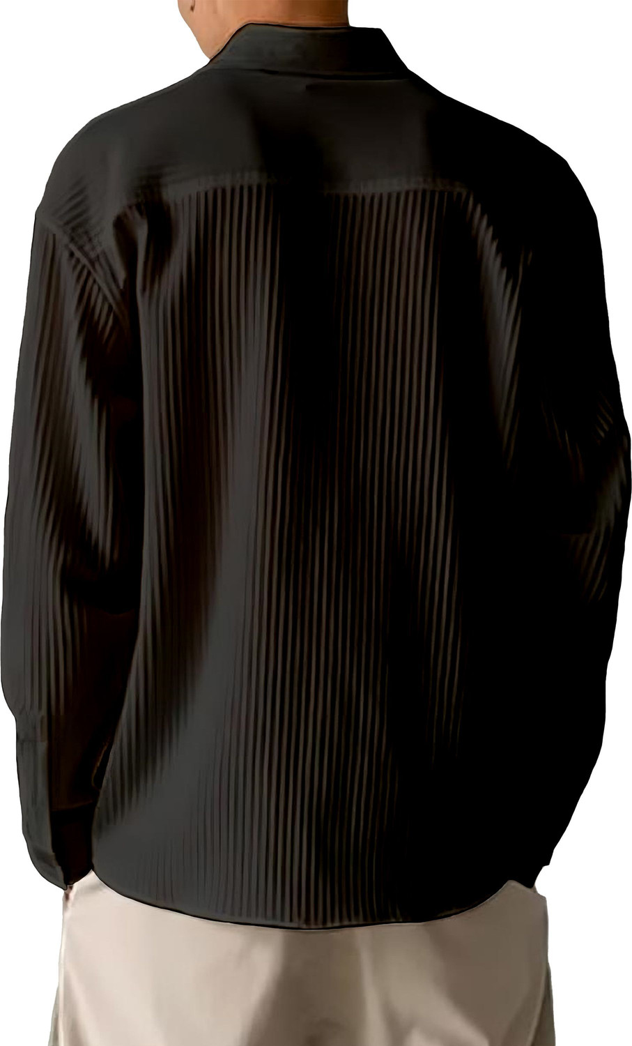 Image of METRONAUT Men Striped Casual Black Shirt