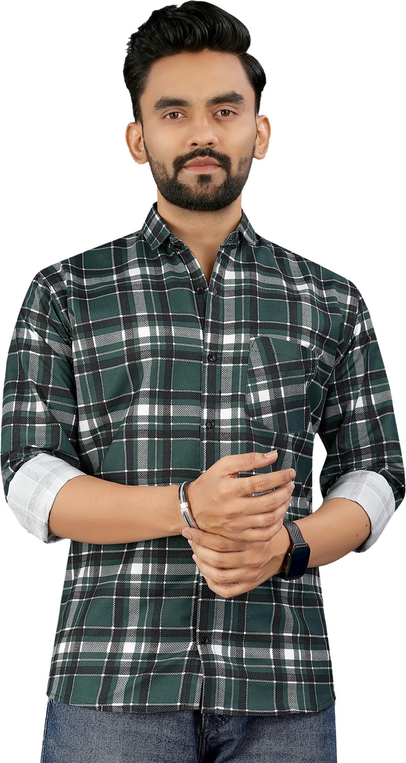 Image of METRONAUT Men Checkered Casual Multicolor Shirt