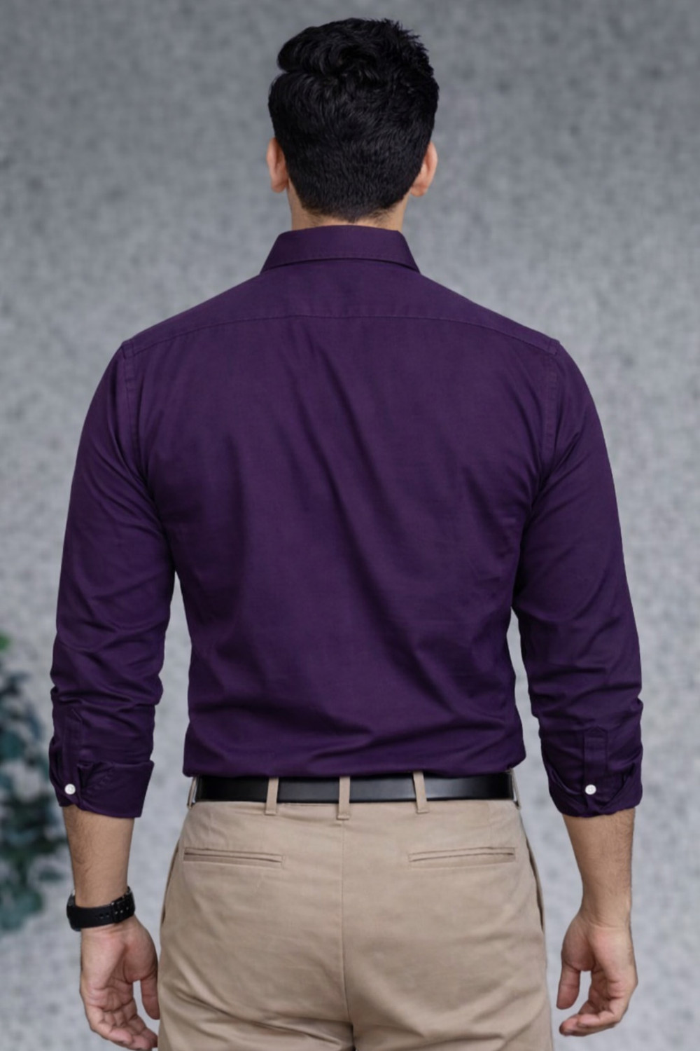 Image of PROBEX INTERNATIONAL Men Solid Formal Purple Shirt