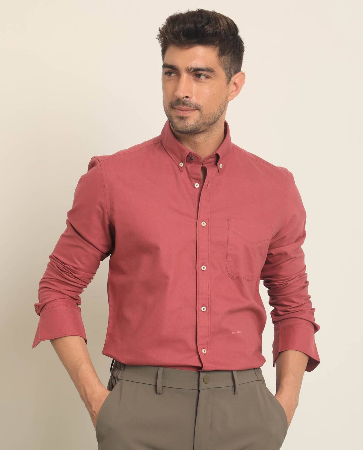 RARE RABBIT Men Pink Casual Shirt - Image 3