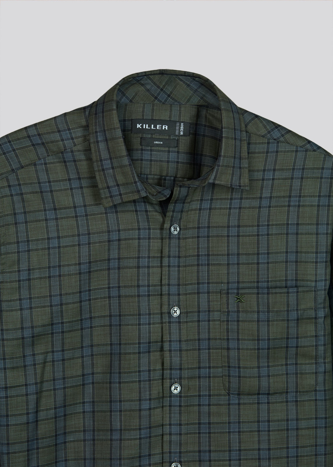 Image of KILLER Men Slim Fit Checkered Formal Shirt