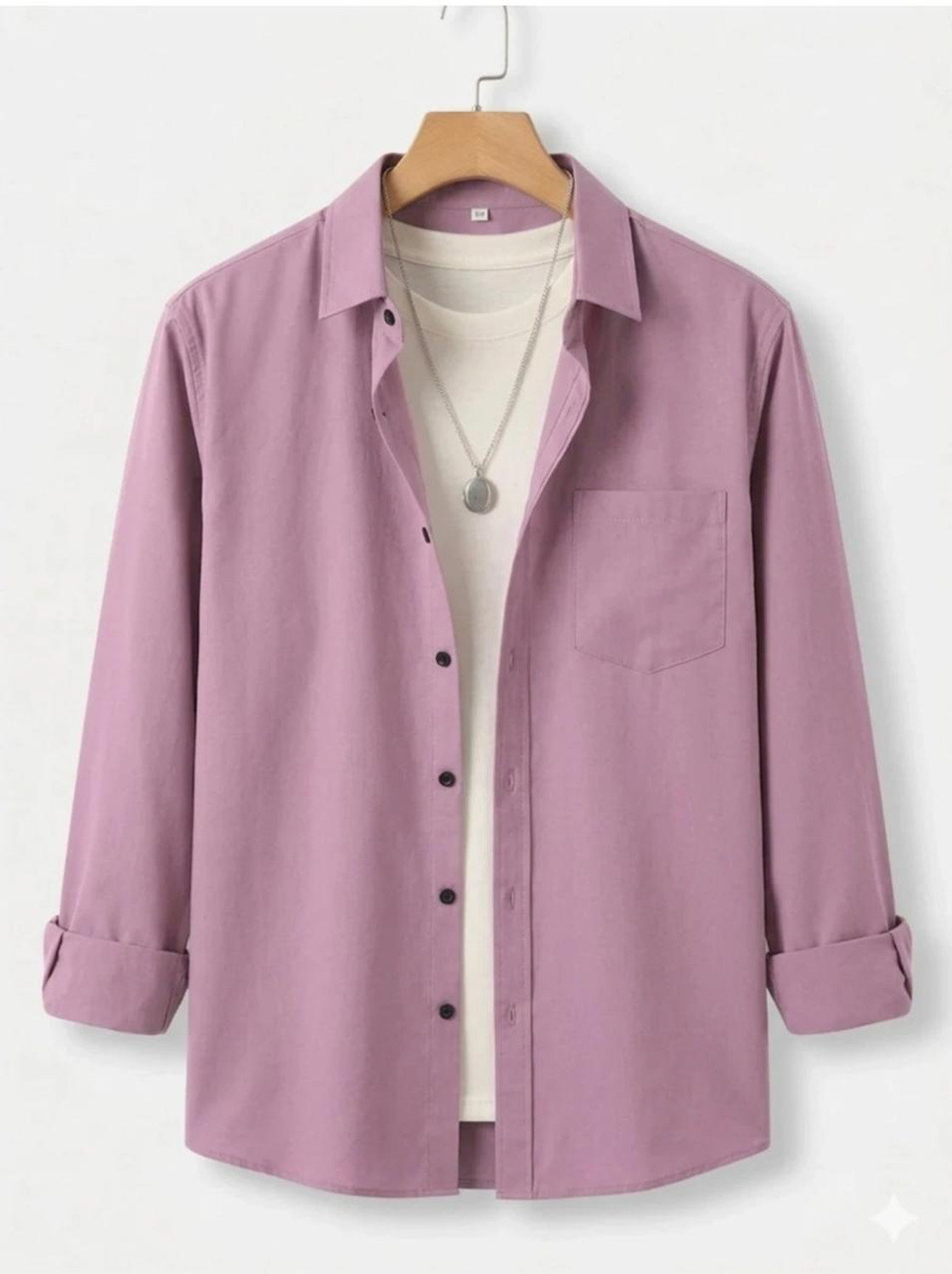 Image of SHIMAK Men Solid Formal Pink Shirt