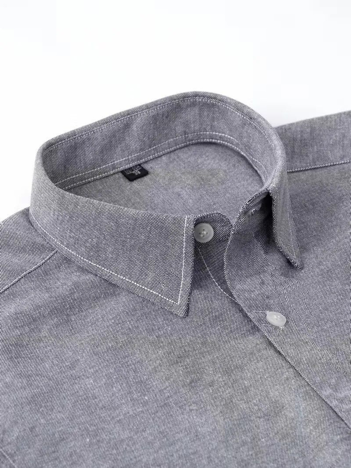 Image of METRONAUT Men Solid Casual Grey Shirt