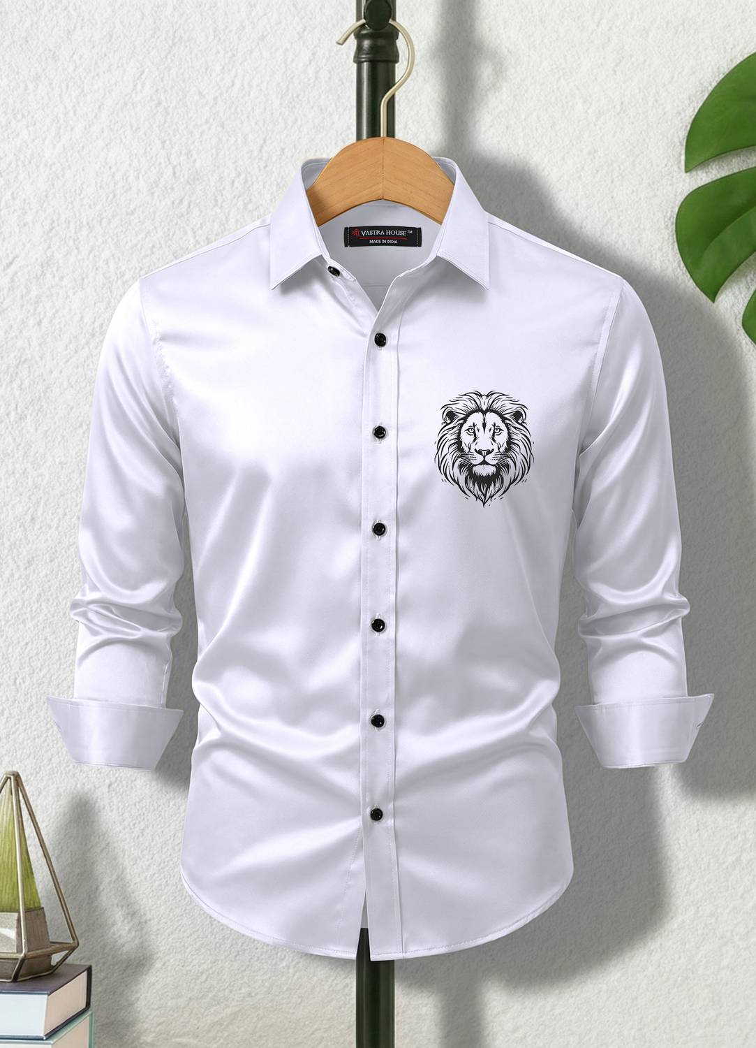 SHREE Men Printed Casual White Shirt - Image 1