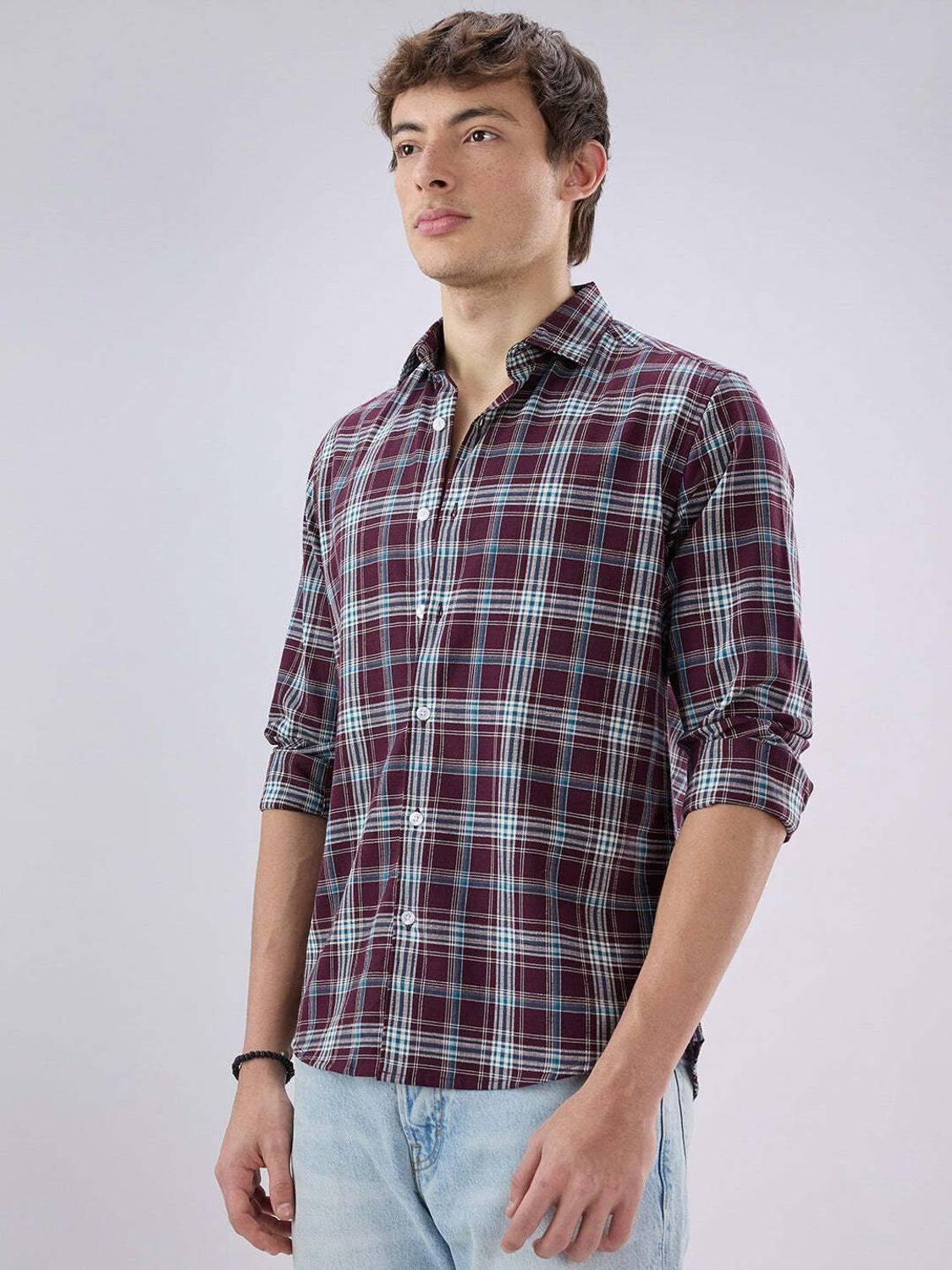 VASTRADO Men Checkered Multicolor Shirt - Image 5
