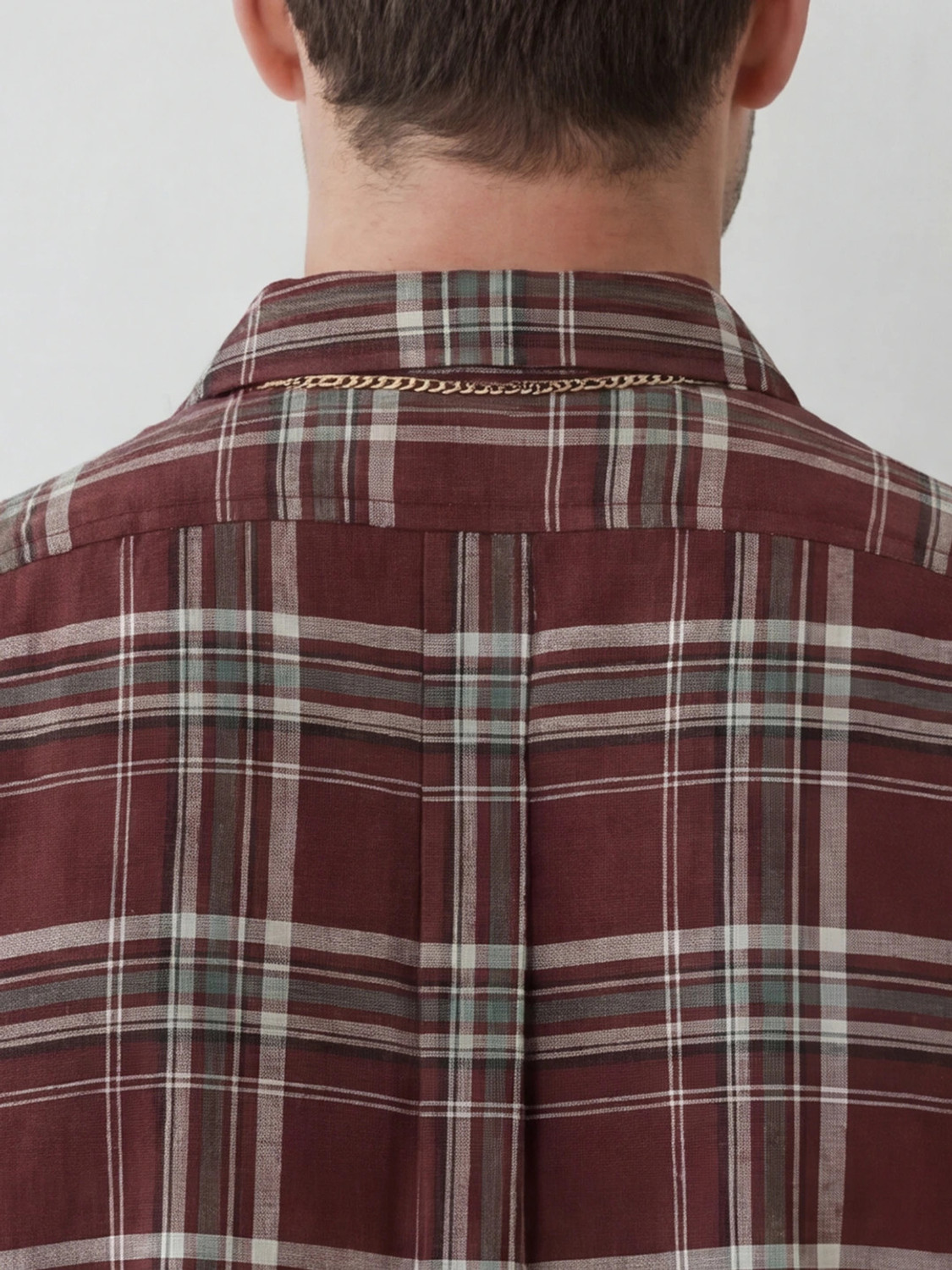 Image of WROGN Men Checkered Casual Maroon Shirt