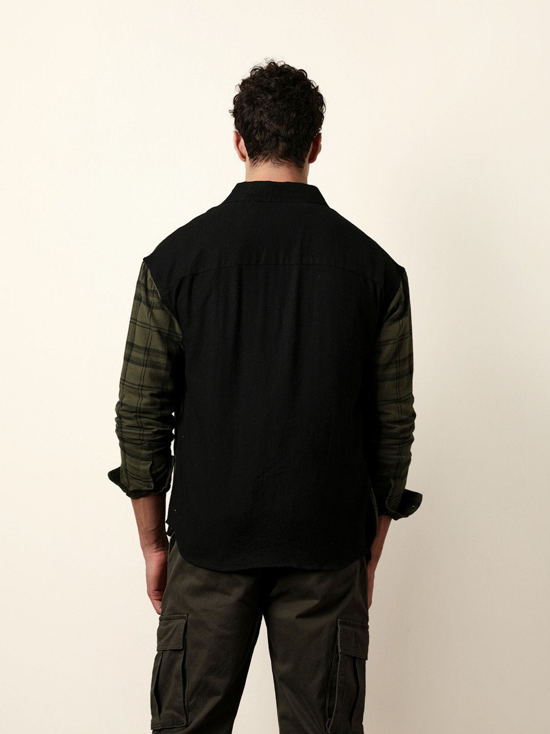Image of THE BEAR HOUSE Men Checkered Casual Green Shirt
