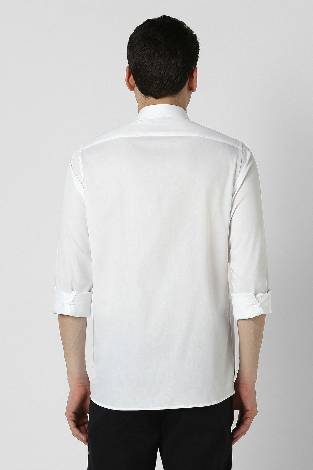 Image of PETER ENGLAND Men Solid Casual White Shirt
