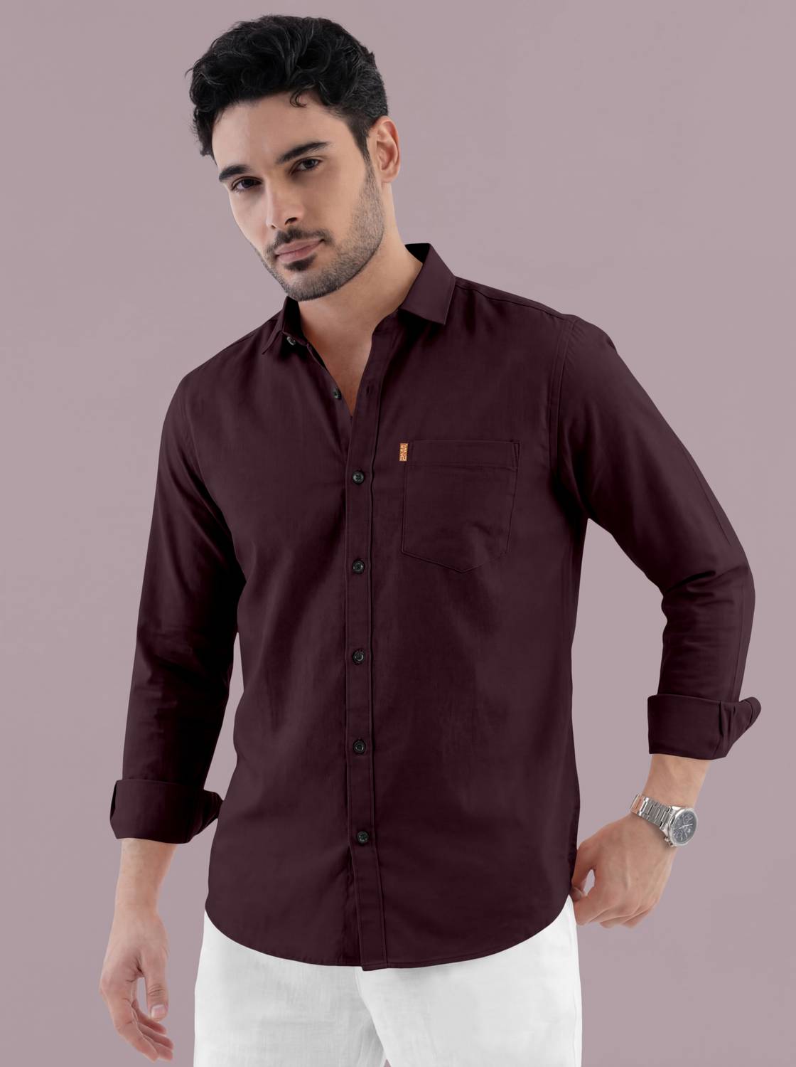 szn Men Regular Fit Solid Casual Shirt - Image 1