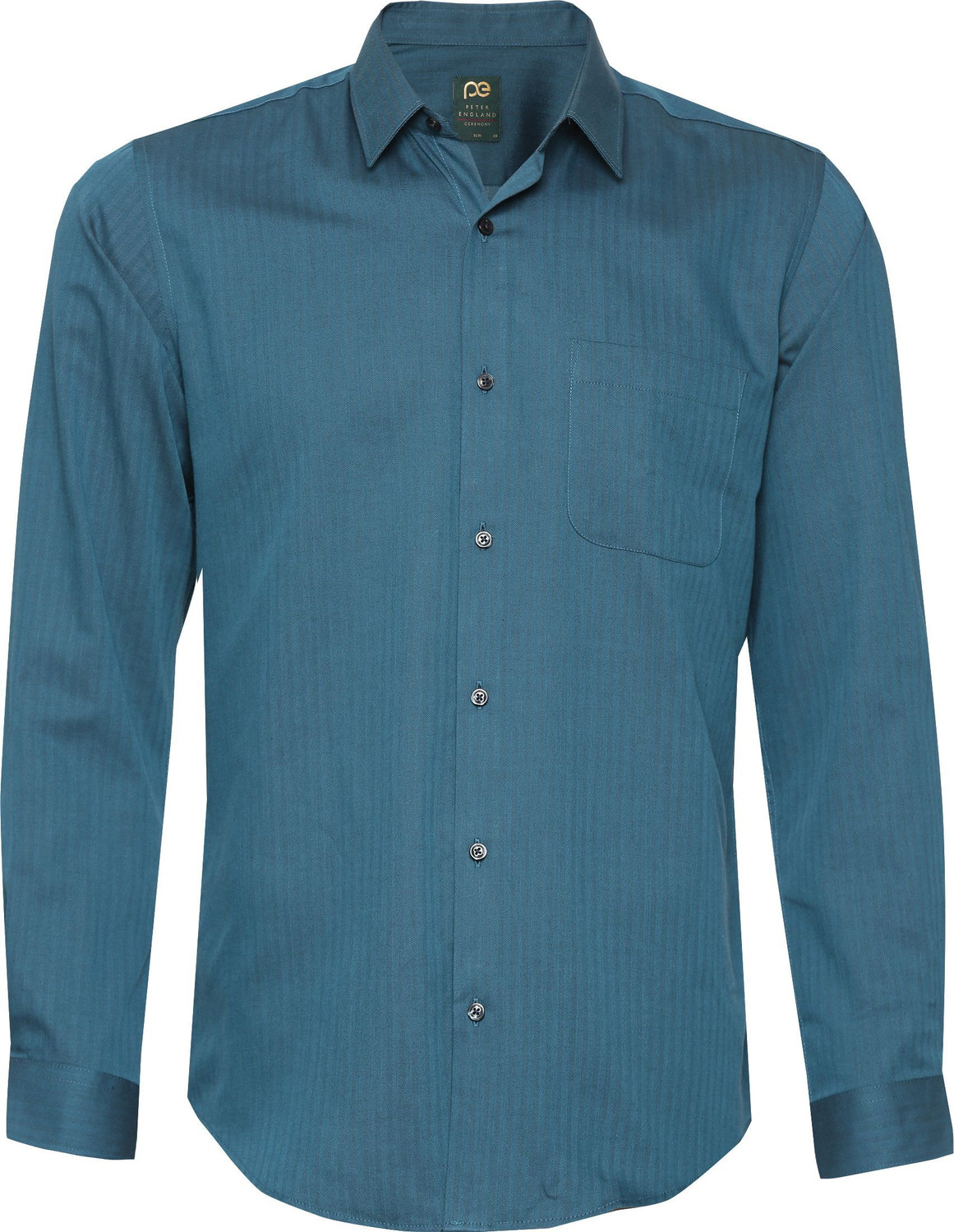Image of PETER ENGLAND Men Checkered Casual Blue Shirt