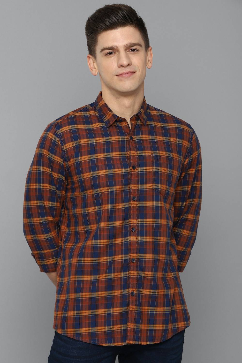 Allen Solly Men Checkered Casual Multicolor Shirt