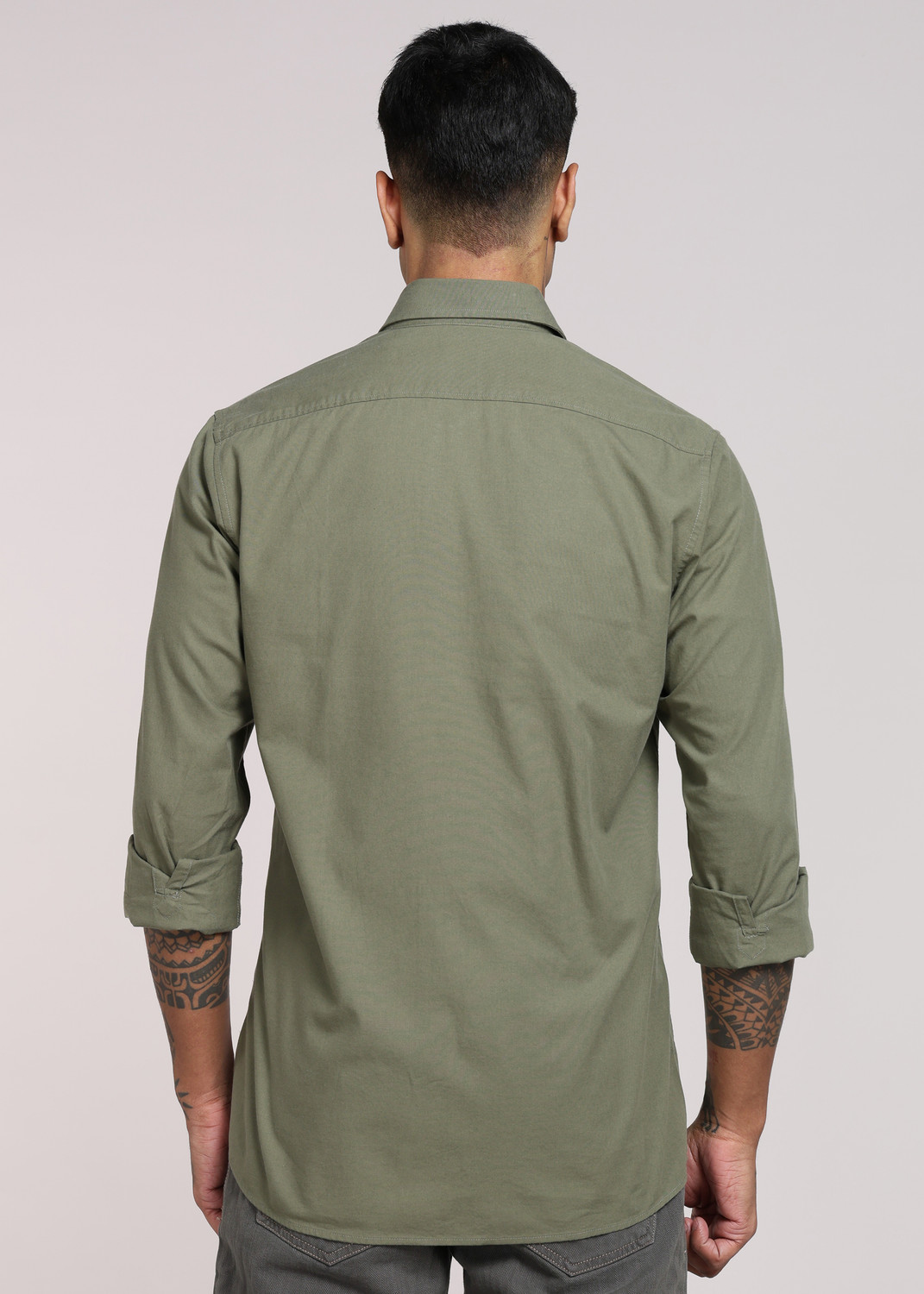 Image of PETER ENGLAND Men Slim Fit Solid Casual Shirt