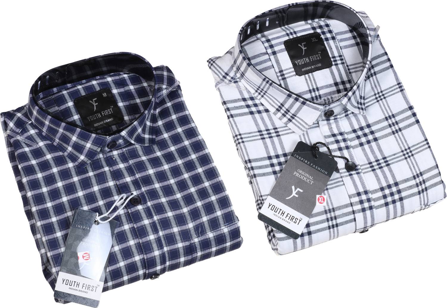 youth first Men Regular Fit Checkered Spread Collar Casual Shirt