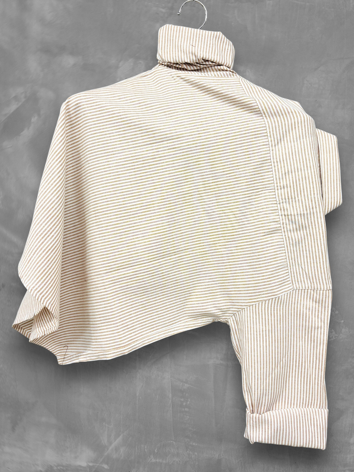 Image of SOLSTICE Men Striped Casual Brown Shirt
