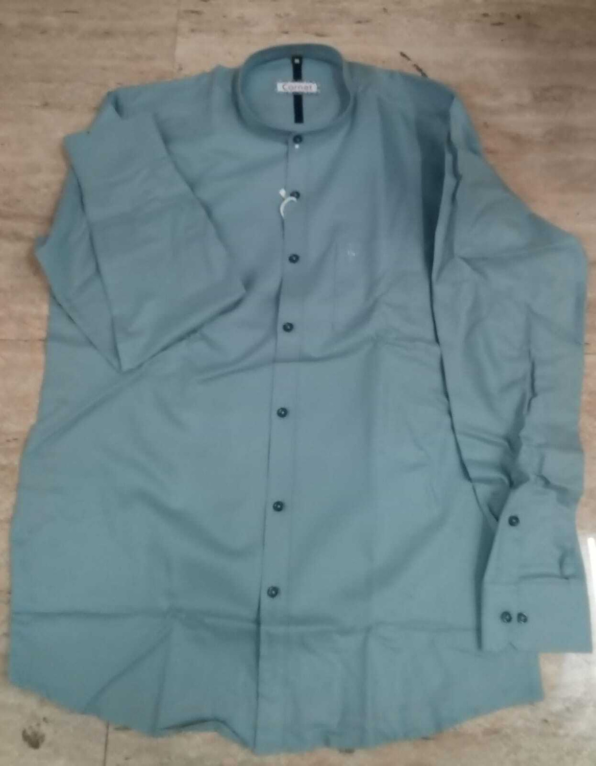 Image of Floweraura Men Solid Festive Grey Shirt