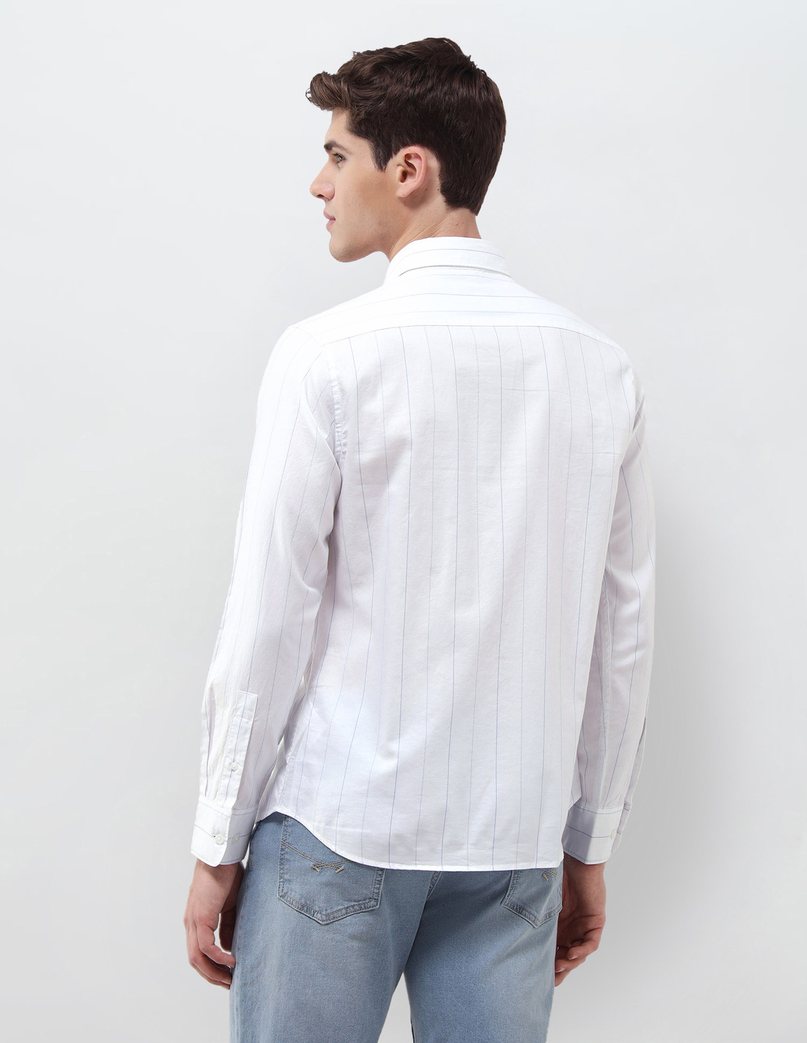 Image of U.S. POLO ASSN. Men Regular Fit Solid Spread Collar Casual Shirt