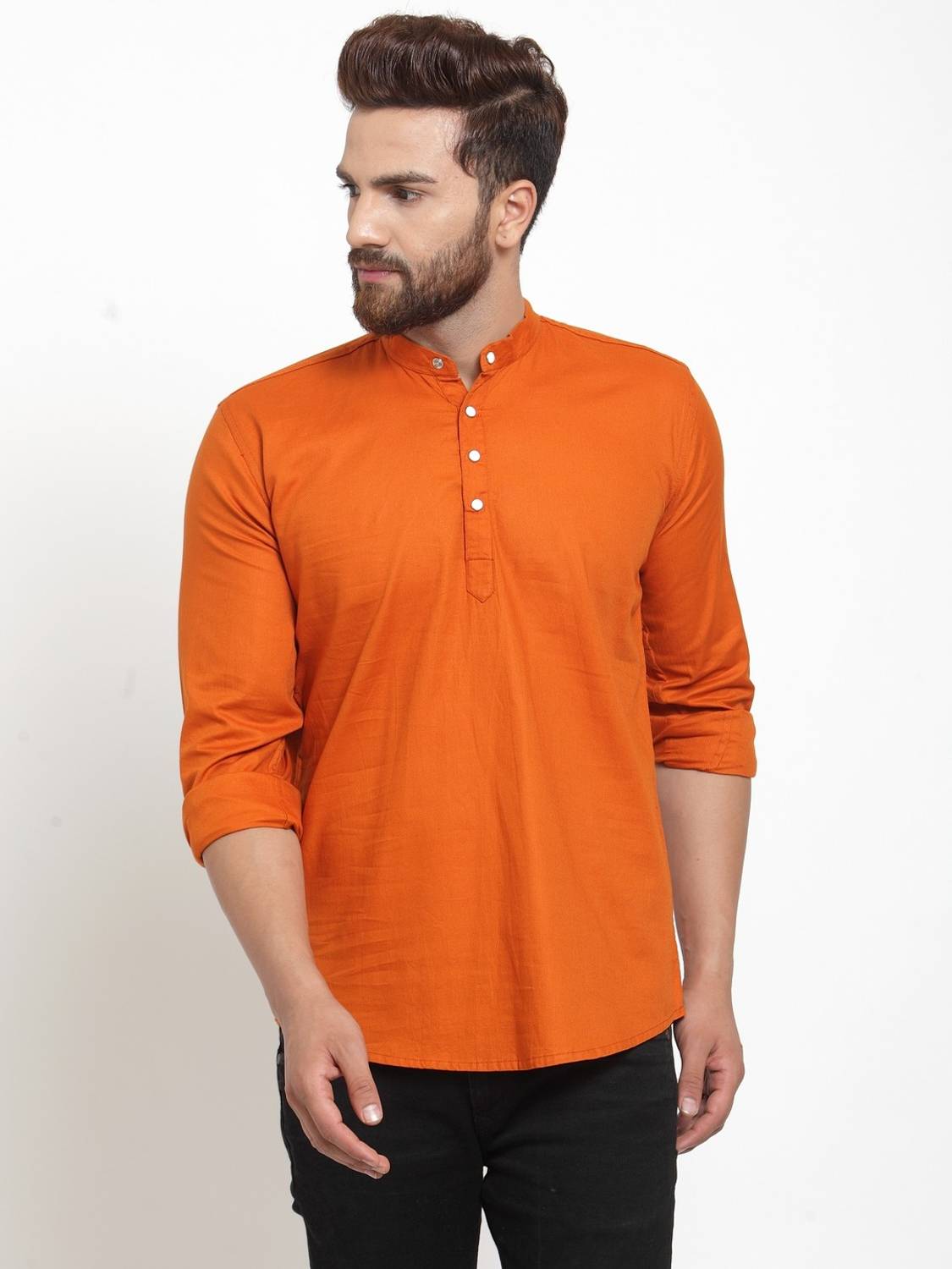A-Okay Men Solid Straight Kurta