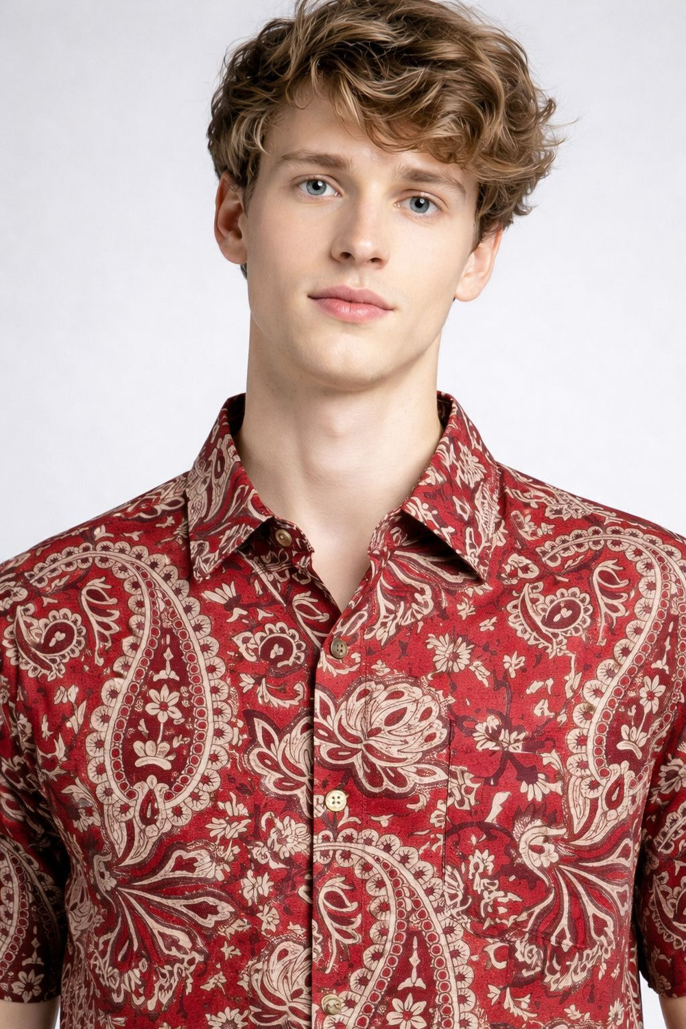 Image of Thetrendy creation Men Printed, Floral Print Casual Red Shirt