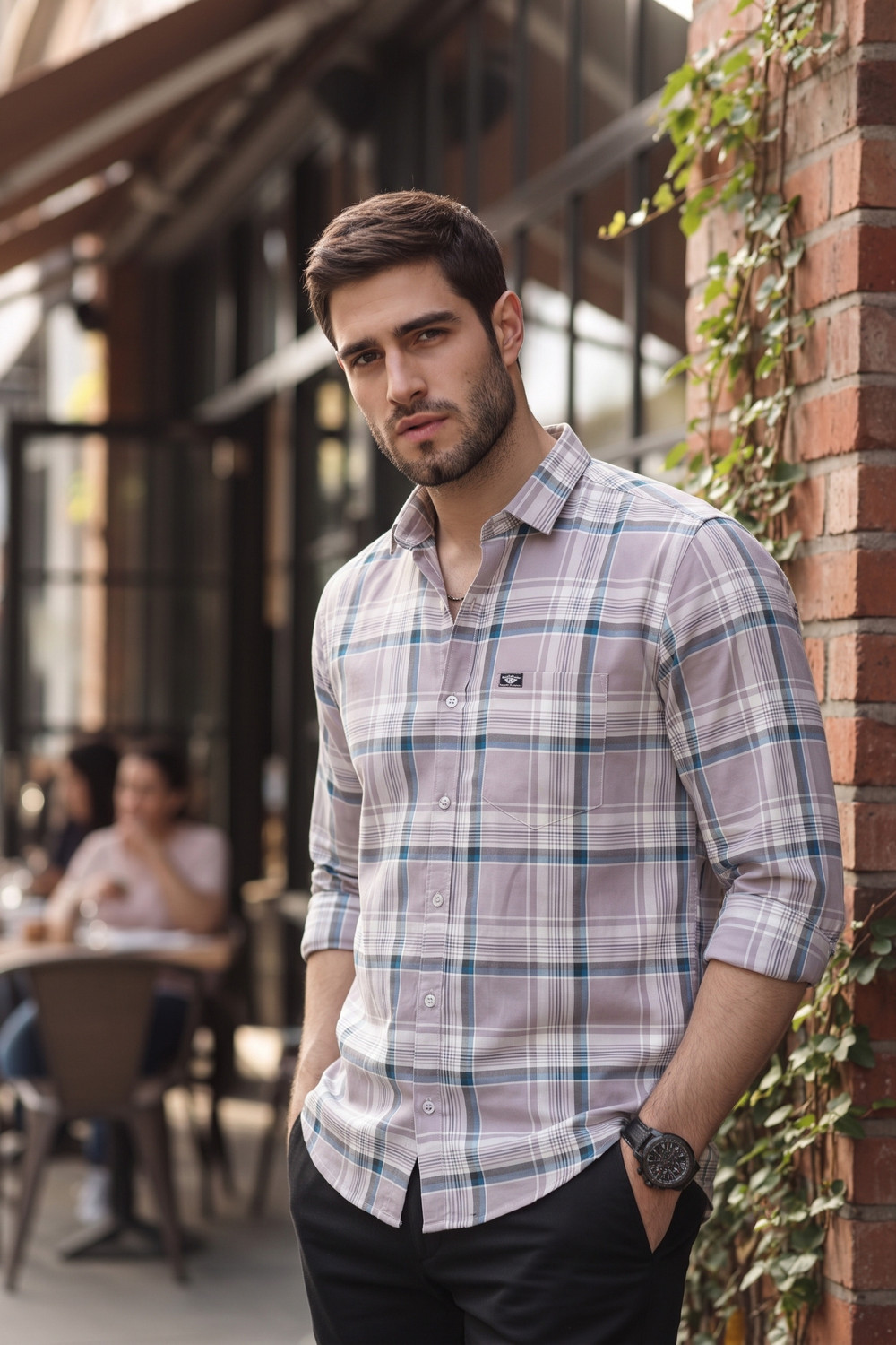 Image of METRONAUT Men Checkered Casual Multicolor Shirt
