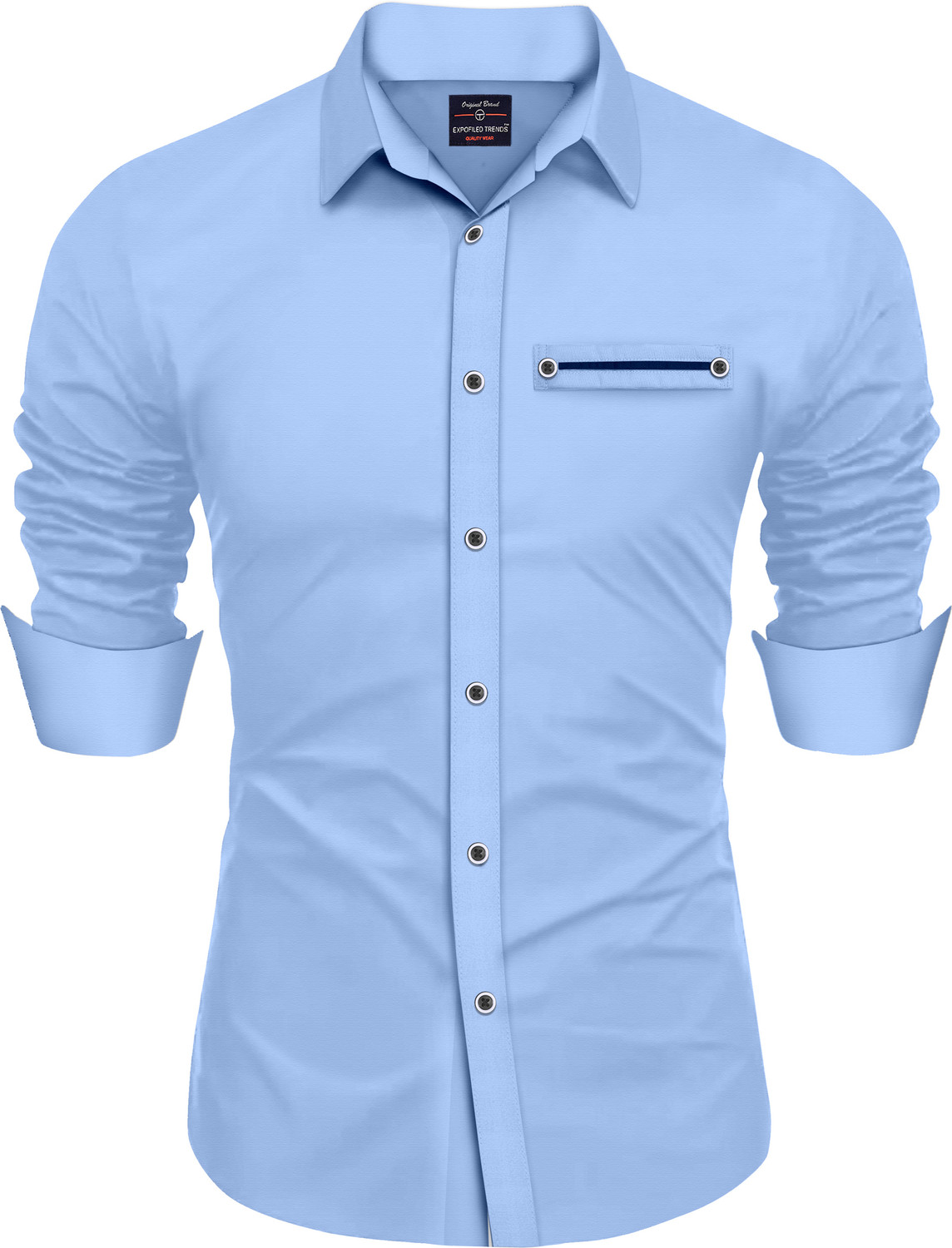 Image of SNKV TRENDS Men Solid Formal Multicolor Shirt