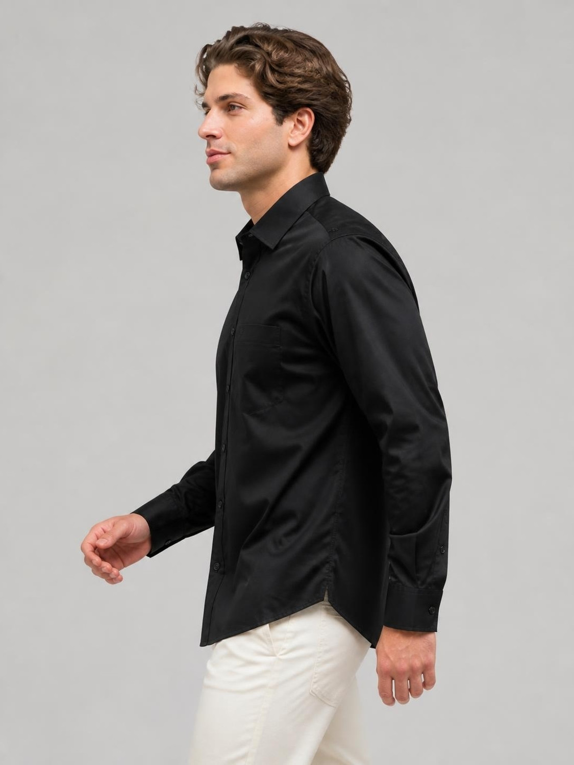 Image of PETER ENGLAND Men Slim Fit Solid Casual Shirt