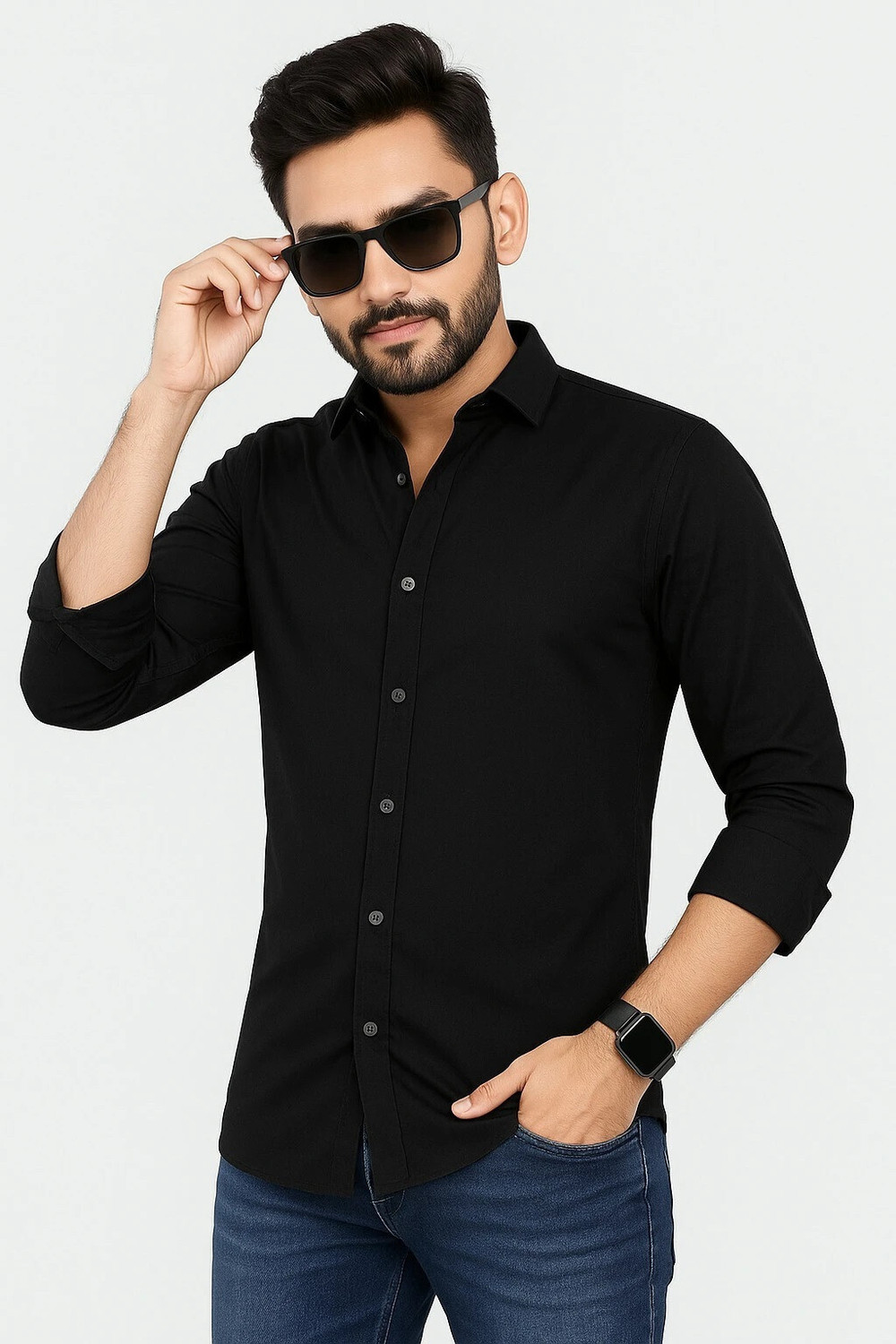Image of youth first Men Solid Casual Multicolor Shirt