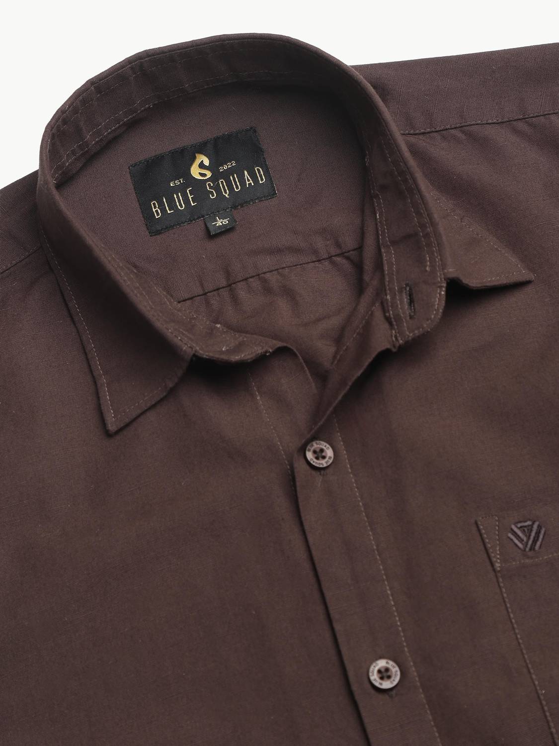 Blue Squad Men's Brown Shirt - Image 4