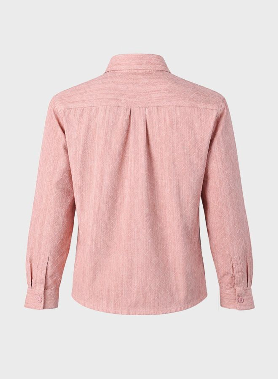 Image of The Indian Garage Co. Men Self Design Casual Pink Shirt