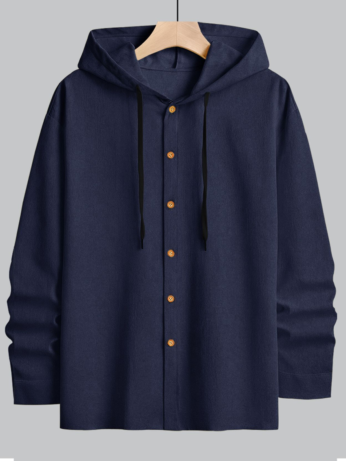 Image of EyeBogler Men Solid Casual Blue Shirt