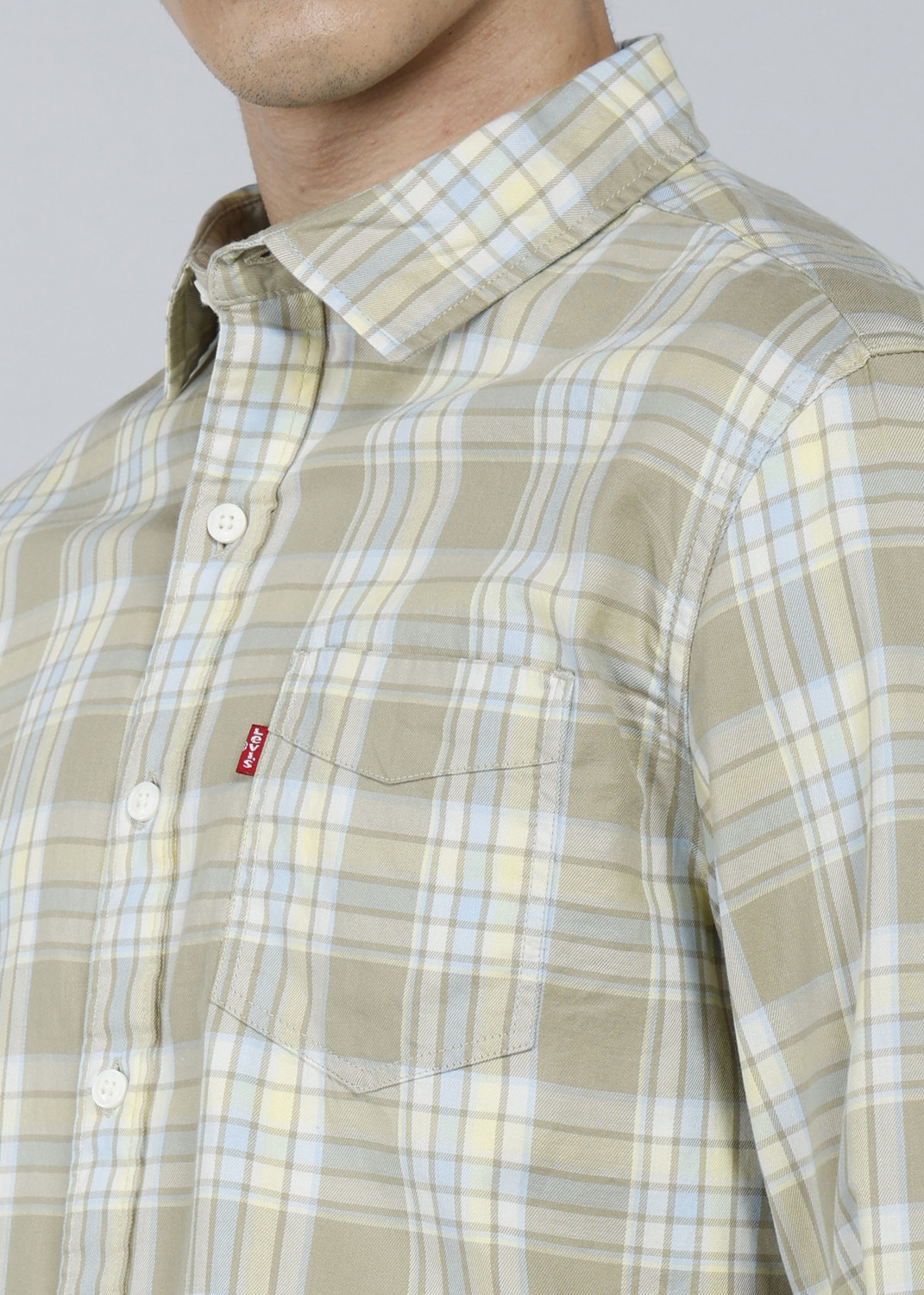Image of LEVI'S Men Slim Fit Checkered Casual Shirt