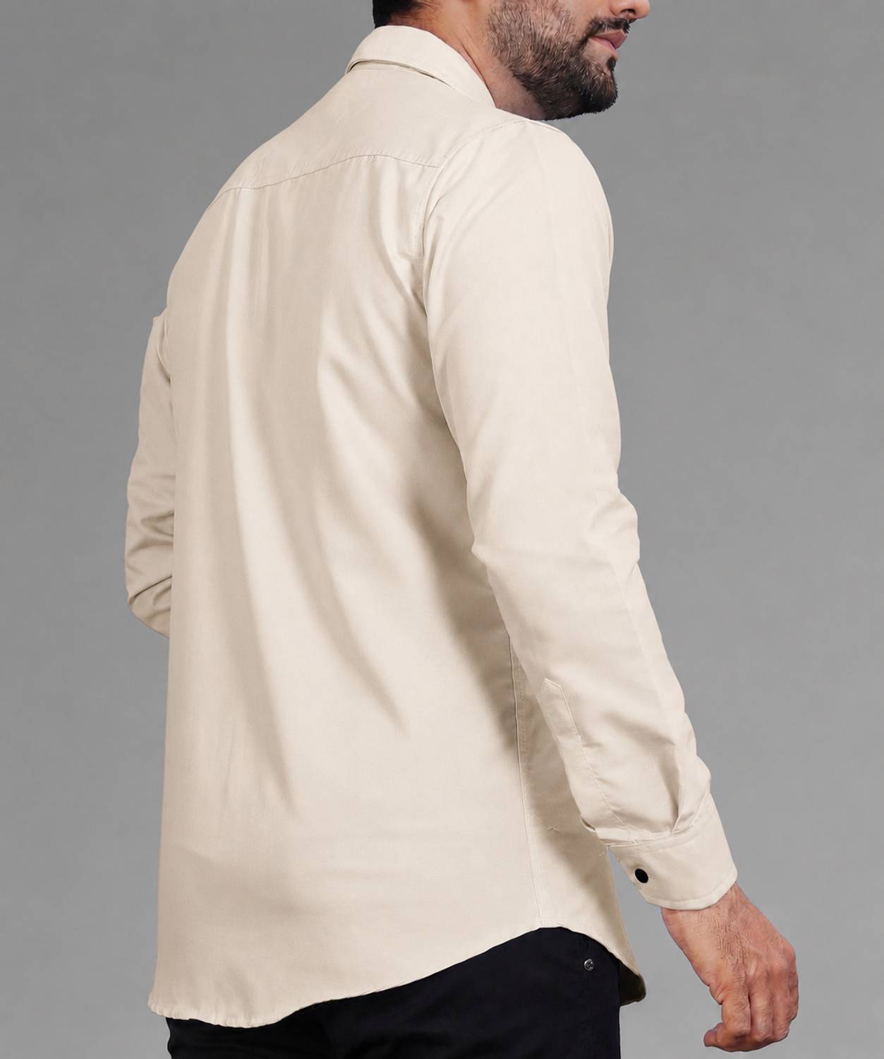 COMBRAIDED Men Beige Casual Shirt - Image 4