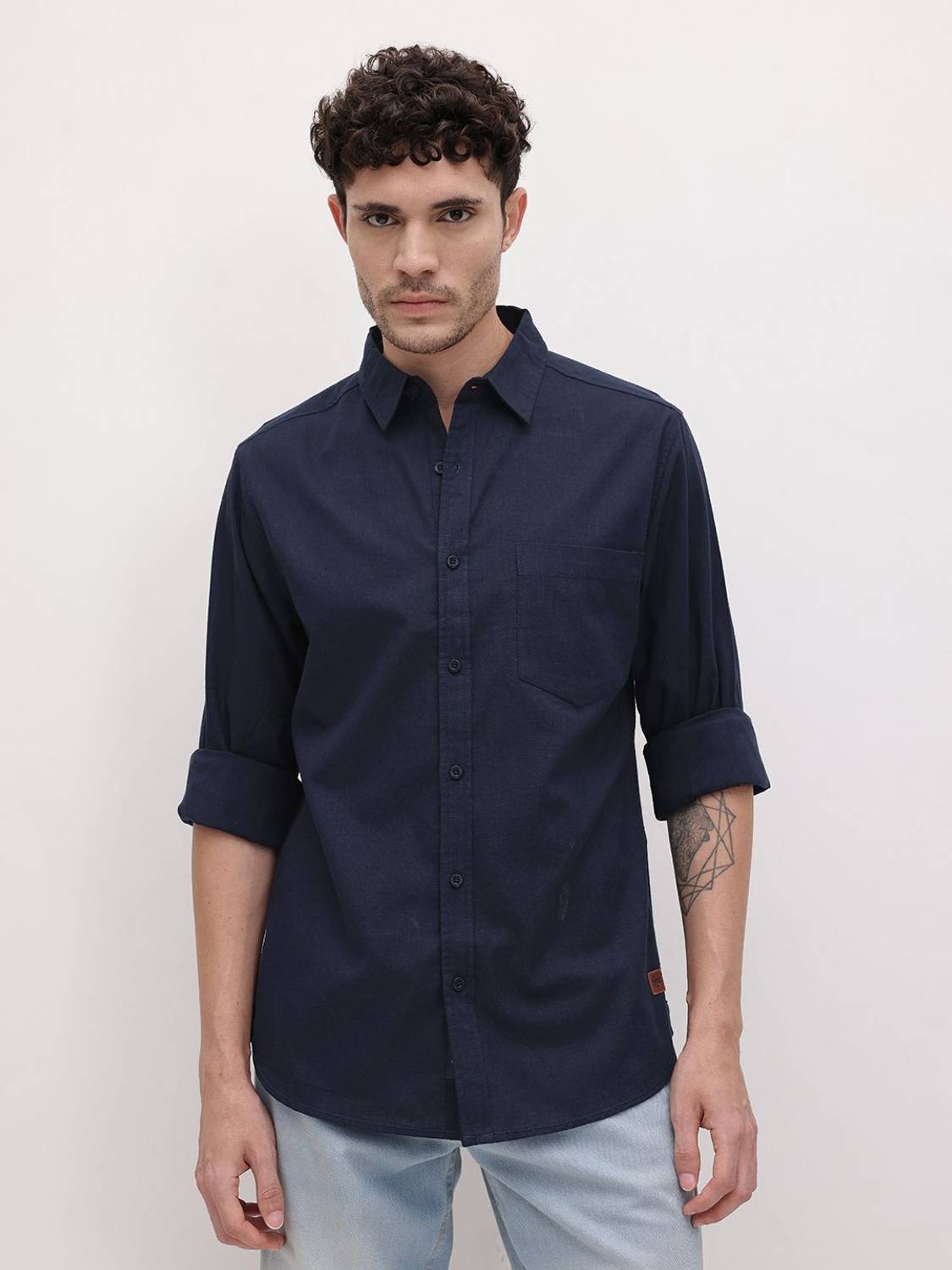 Roadster Men Dark Blue Casual Shirt - Image 3