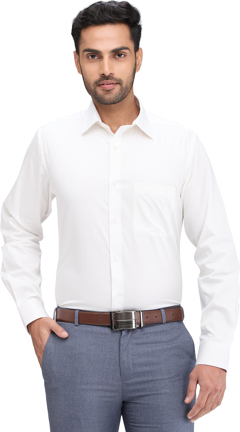 Image of Raymond Men Slim Fit Solid Formal Shirt